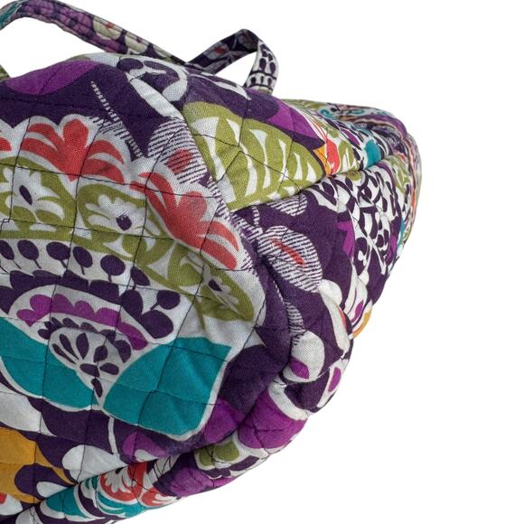 Vera Bradley Plum Crazy Large Multicolor Double-Handle Beach Tote Bag - Picture 13 of 16